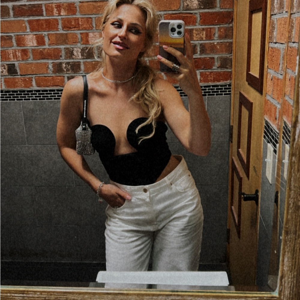Bershka Sweetheart Strapless Corset Top